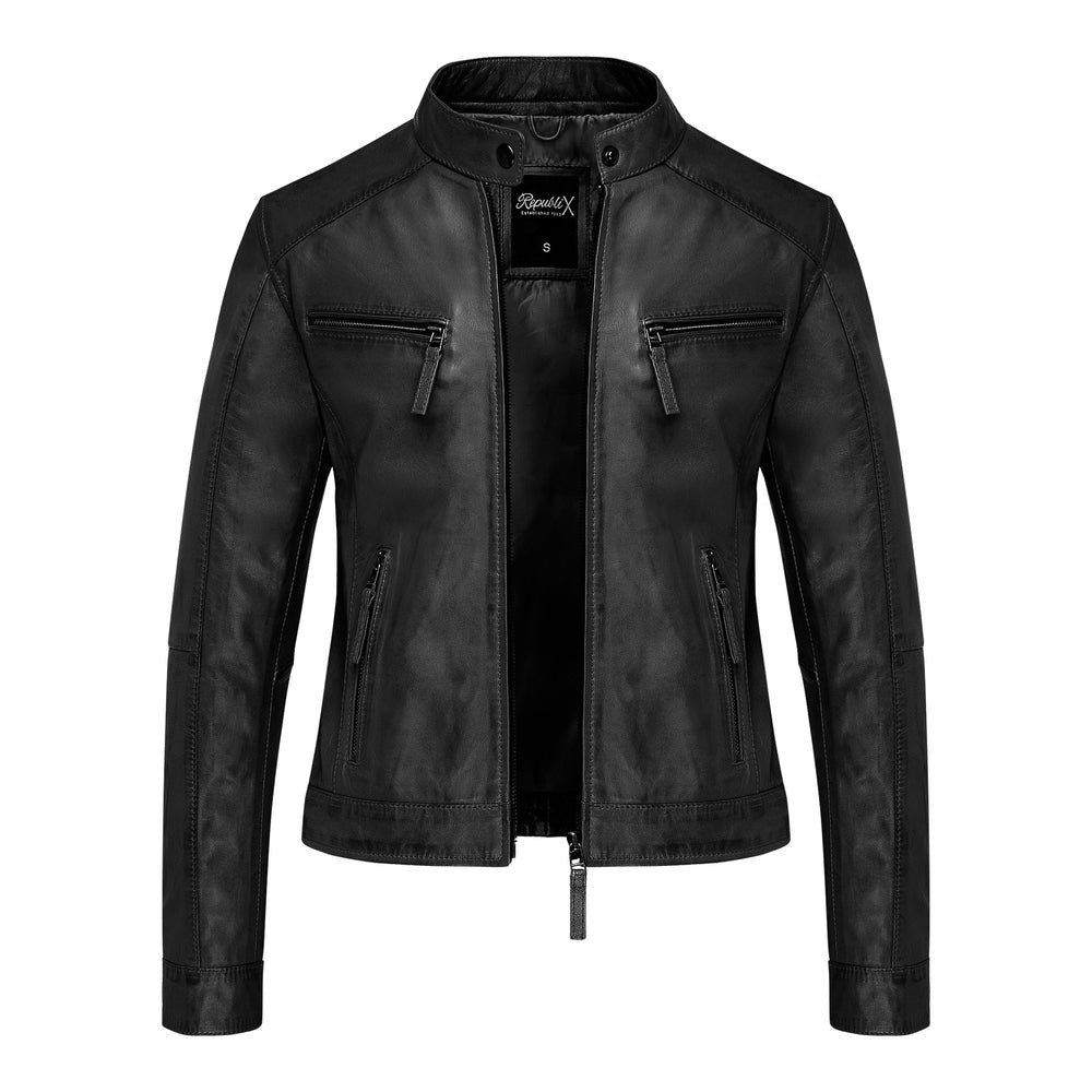 REPUBLIX Damen Lederjacke