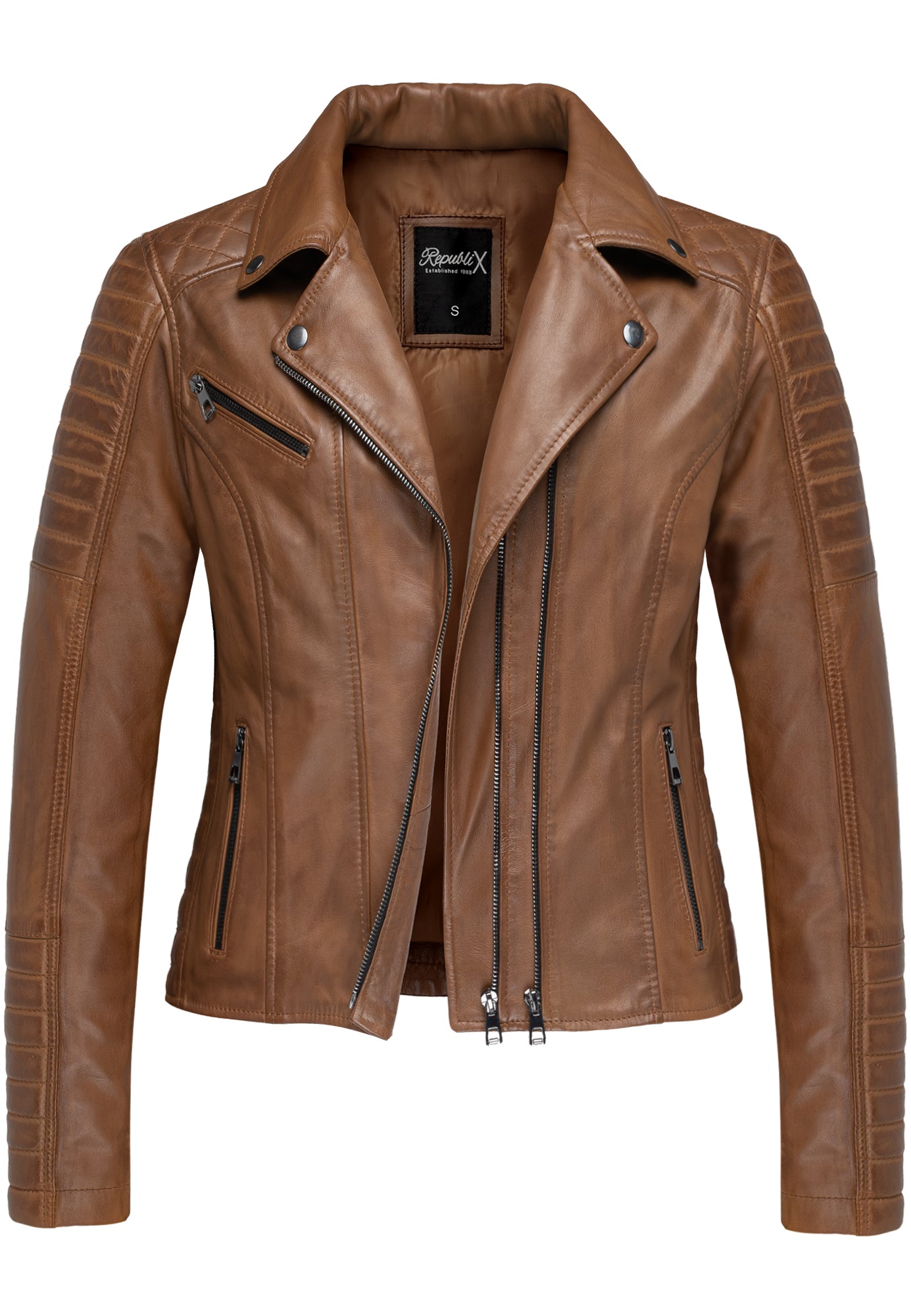 REPUBLIX Damen Lederjacke