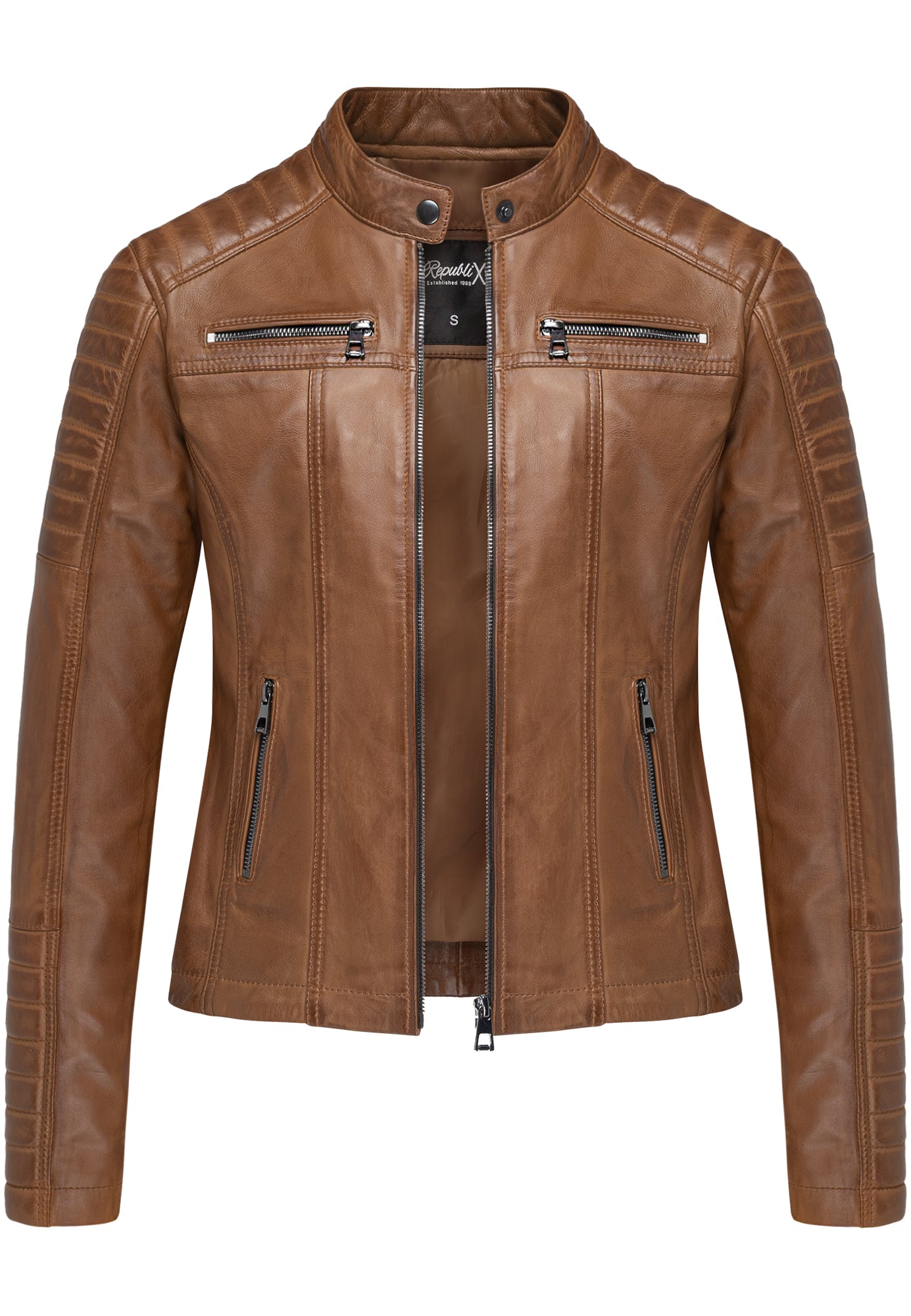 REPUBLIX Damen Lederjacke